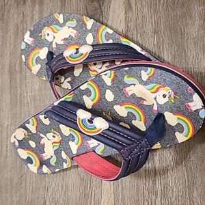 Womens Unicorn Rainbow Flip Flops